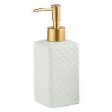 金色壓頭長方形按壓瓶 YT_RA940, 白色, 1個