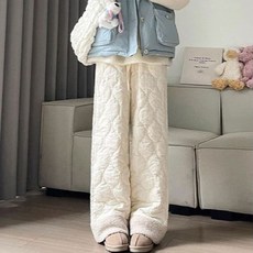 Fashion Flow 女性軟綿綿棉花糖絎縫鋪棉冬季保暖褲