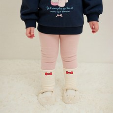 milkmile 人造迷你蝴蝶結貂絨刷毛內搭褲