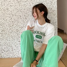 레몬소울 여성용 럽시 프린팅 반팔 티셔츠