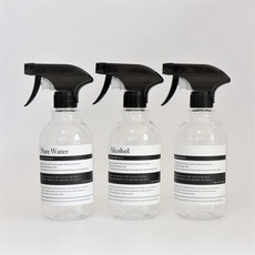 噴霧器 520ml x 3入 + 5種標籤, 1套, 透明(噴霧器)