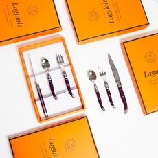 장네론 라귀올 선물패키지 케이크 3종 세트, 퍼플, 스푼 + 포크 + 나이프, 1세트