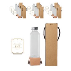 方形荷蘭PET容器500+鋁蓋+盒子+N6S貼紙套組, 10組