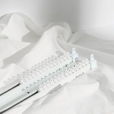 home de-reve 經典雙層窗簾軌道, 白色