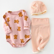 JOY MULTI 餅乾小熊包屁衣+褲子+帽子