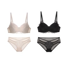 러블리 섹시 레이스커버 브라팬티 4종 세트 BY010
