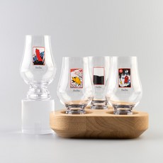 글렌캐런 아트 컬렉션 3 달달 위스키 화투몰트 글래스 프리미엄 4P세트, 1세트