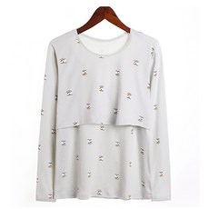 印花甜美風孕婦T恤