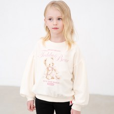 andiapple 女童可愛蝴蝶結寬鬆大學T恤