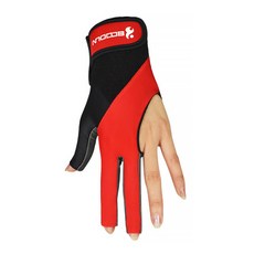 3指高彈力撞球手套 左手, 紅色的