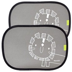 Roccini 車用吸附式遮陽簾, 2個, 灰色