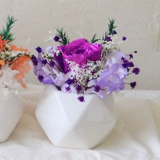 ScentBasket 人造單枝玫瑰永生花中心擺飾, 紫色