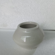 Treova 冰裂釉 Bijeop 花盆 時尚花盆, 白色, 1個