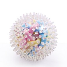 Itemtrade狗狗咬的玩具, 01 彩色編織帶刺發光球, 1個