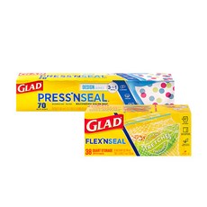 GLAD 佳能 圓點保鮮膜 21.6m*30cm+彈力密封袋 M號 38入 用於冷藏, 1組