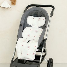 bebenuvo 幼兒用 Power Windy 透氣推車涼感坐墊, 莓果兔, 1個