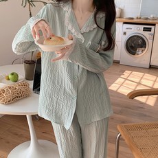 스타일컨택트 여성용 잠옷 긴팔 상의 + 하의 세트 SP-5108