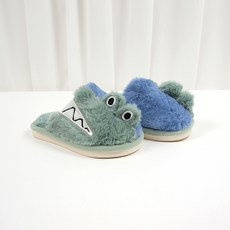 BEBEMARU 兒童恐龍毛絨拖鞋 9788