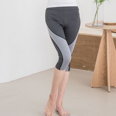 女款拼接7分內搭褲
