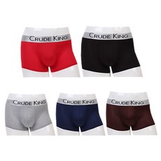 블링푸루 남성용 심플 아웃밴드 드로즈 진색 팬티 5종 세트