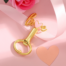 微笑情人節 LOVE 開瓶器, 金粉色, 1個