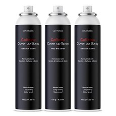로브로제 카페인 흑채 스프레이 120g, 3개, 흑갈색