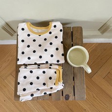 하라로이 아동용 긴팔 보온 실내복 상하의 세트