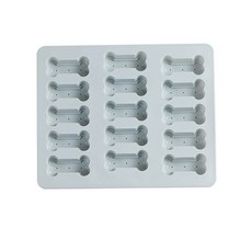 15格狗骨頭造型矽膠模具, 灰色的
