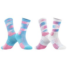 SNF 감각적 색감 헬스양말 JIA08 2켤레 21 SB WH, 혼합색상