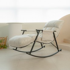 니뜰리히 스윙 릴렉스 리클라이너 페브릭 1인용 흔들의자 고객직접설치, 아이보리 그레이, 1개