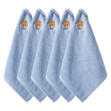 From Cotton Baby 30 支純棉公主刺繡環巾 5 件裝, 1個, 藍色