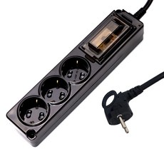 One Stop 4000W高容量漏電斷路器電源延長線3孔, 1個, 1.5m, 黑色