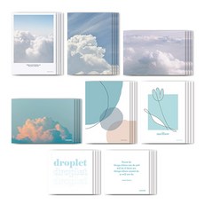 pawpaw paper 情感室內明信片套組, 藍色, 4套