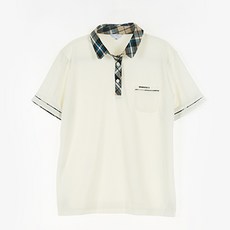 校服Mall棕色藍色領子校服短袖T恤