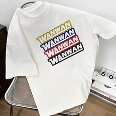 레몬소울 여성용 완완 프린팅 반팔 티셔츠 06772