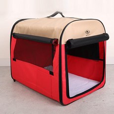 딩동펫 반려동물 접이식 소프트켄넬, 레드, 1개