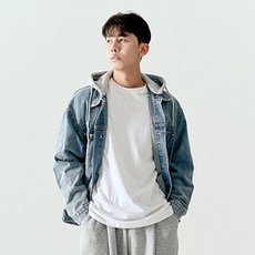 Cramp 男士連帽牛仔夾克