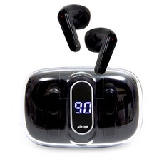 PLEIGO TWS 무선 충전 LED 디스플레이 블루투스 이어폰, 블랙, N660