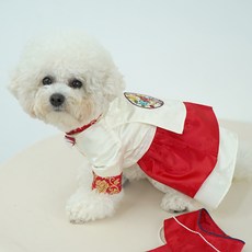 REDPUPPY 寵物 Mureumdal 宮殿韓服, 紅色