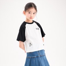젤리스튜디오 여아용 피너츠 스누피와 우드스탁 쿨 반팔 티셔츠