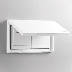 아이끌레 쉴드 스위치 콘센트 방수 커버, 화이트, 1개 화이트, 1개