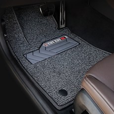 Bibiki 加寬型腳踏線圈汽車腳踏墊 第1排 + 第2排 套組, 灰色, SsangYong Torres (Torres TX) (2022年~)