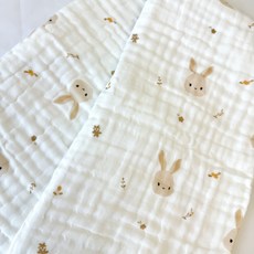 Spazio L 嬰兒六層紗布毯, 小兔子