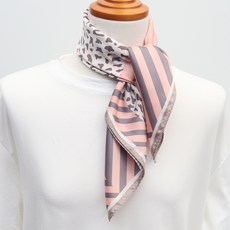 딥톡 레오파드 줄무늬 쁘띠 스카프 DT0573