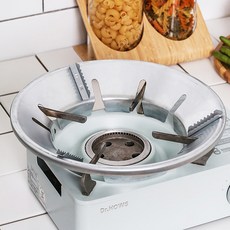 청소앤 휴대용 가스버너 가스렌지 바람막이, 실버, 1개