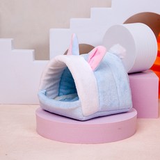 Yoreungae 蹦蹦跳跳 兔子 小動物 躲藏屋 S, 1個, 藍色兔子