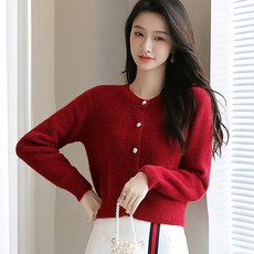 루나걸 여성용 베이트 숏 니트 가디건 L24FC072825