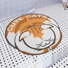 動物農場卡通線圈玄關浴室地墊, 起司貓