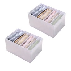 Euro Angel 分格整齊衣櫃收納盒, 白色, 2個