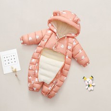 STARDOOR 滿版印花造型耳朵連帽連身衣